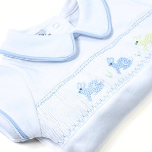 Hoppity Hop Classics Smocked Diaper Cover Set - Light Blue