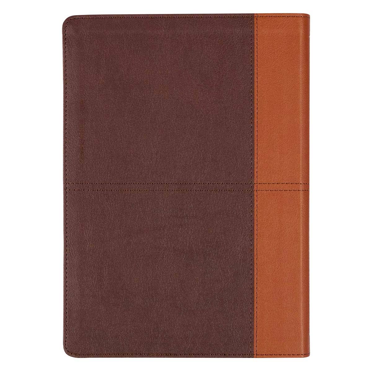 NLT, The Spiritual Growth Bible Faux Leather, Brown/Ginger