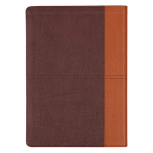 NLT, The Spiritual Growth Bible Faux Leather, Brown/Ginger