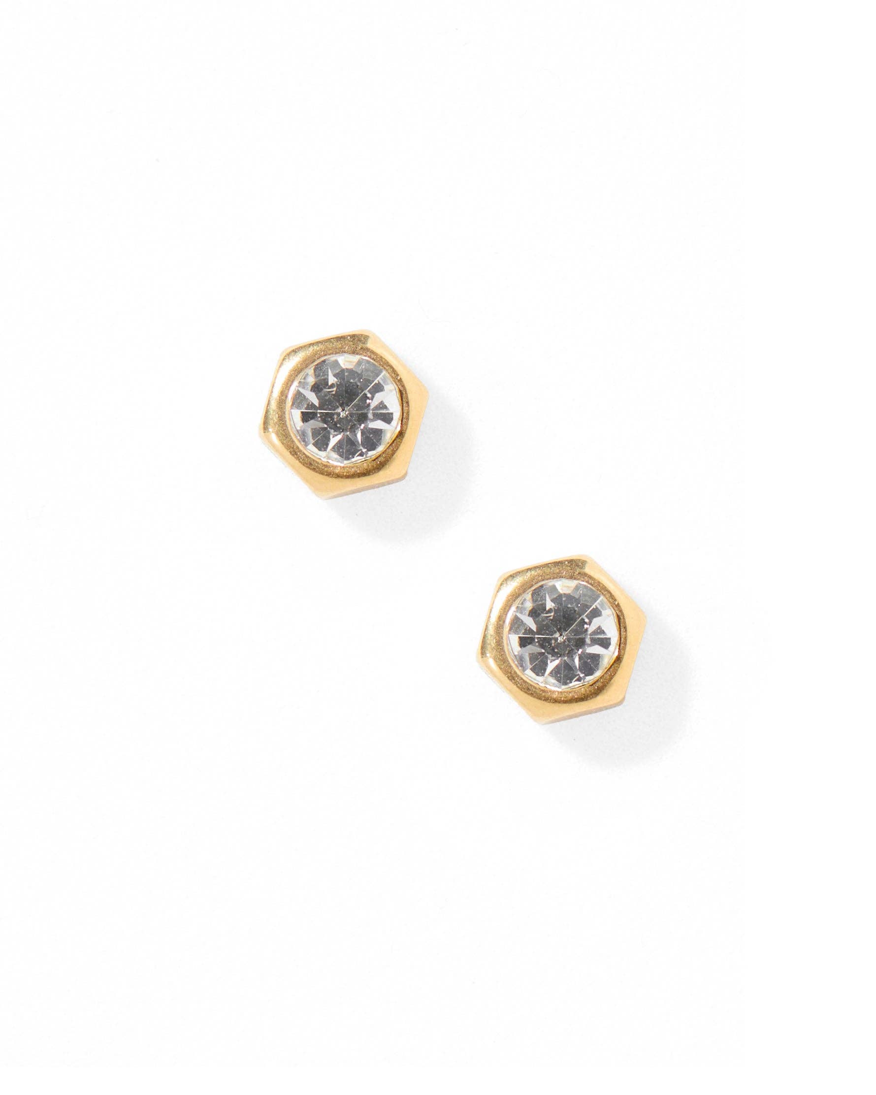 Screwback Stud Earrings - Addison - Clear
