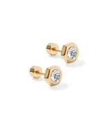 Load image into Gallery viewer, Screwback Stud Earrings - Addison - Clear
