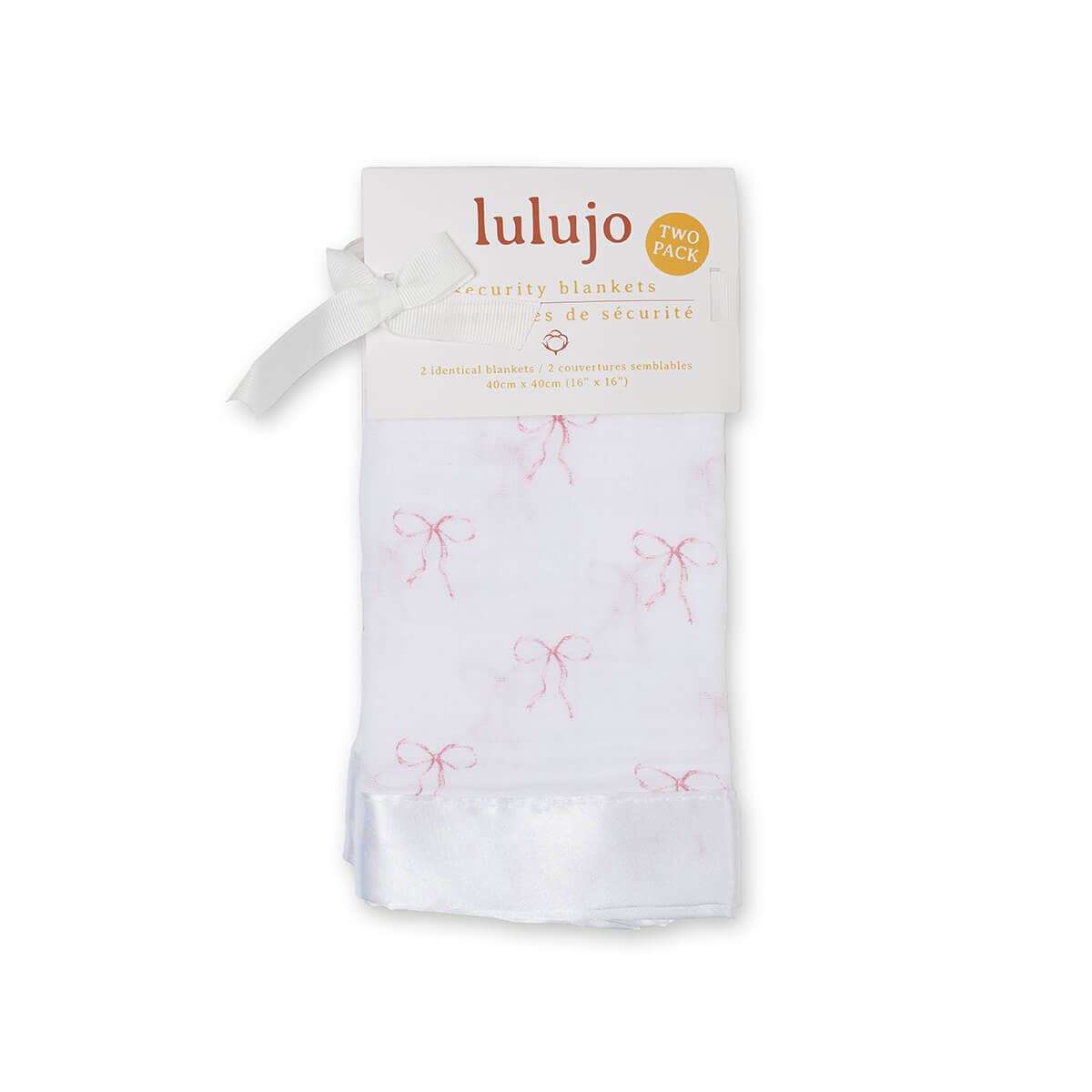 2-pack Muslin Security Blankets - Bows