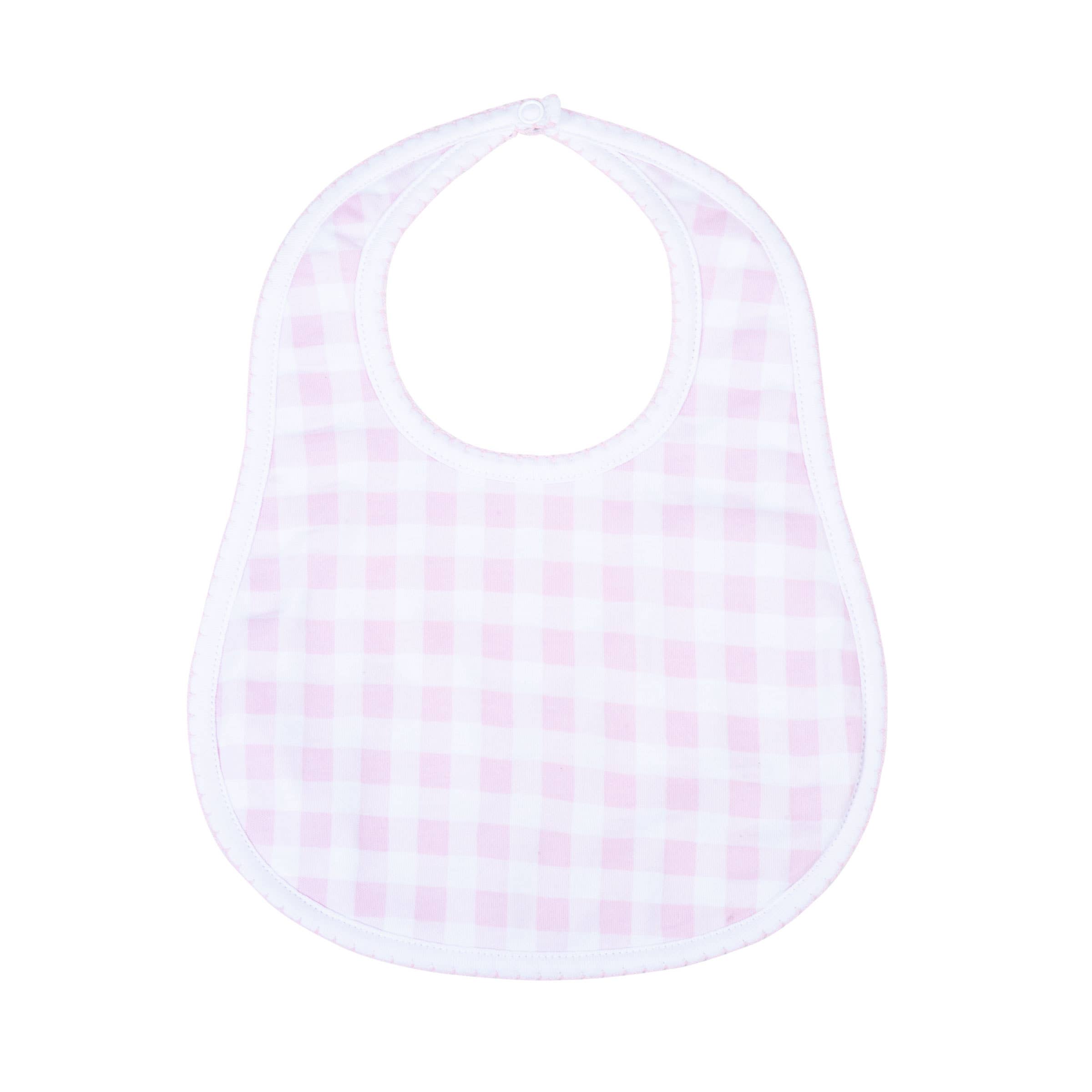 Baby Checks Bib - Pink