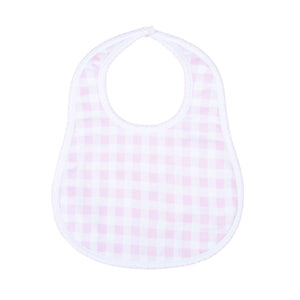 Baby Checks Bib - Pink