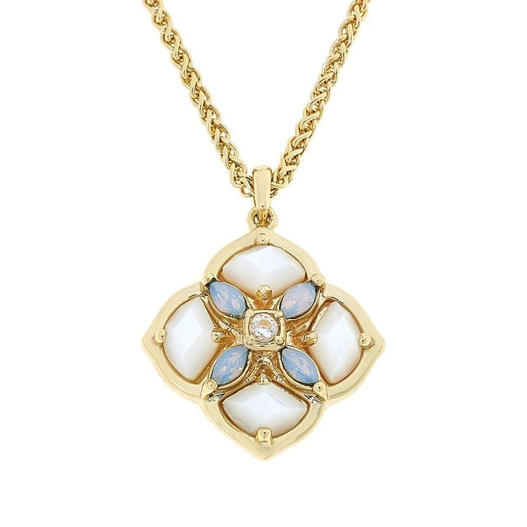 Dira Ivory Mother of Pearl Pendant Gold Necklace