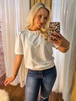 Load image into Gallery viewer, Out Today White Puff Sleeve Blouse
