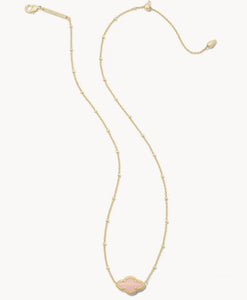 Abbie Rose Quartz Pendant Gold Necklace