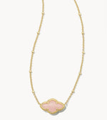 Load image into Gallery viewer, Abbie Rose Quartz Pendant Gold Necklace
