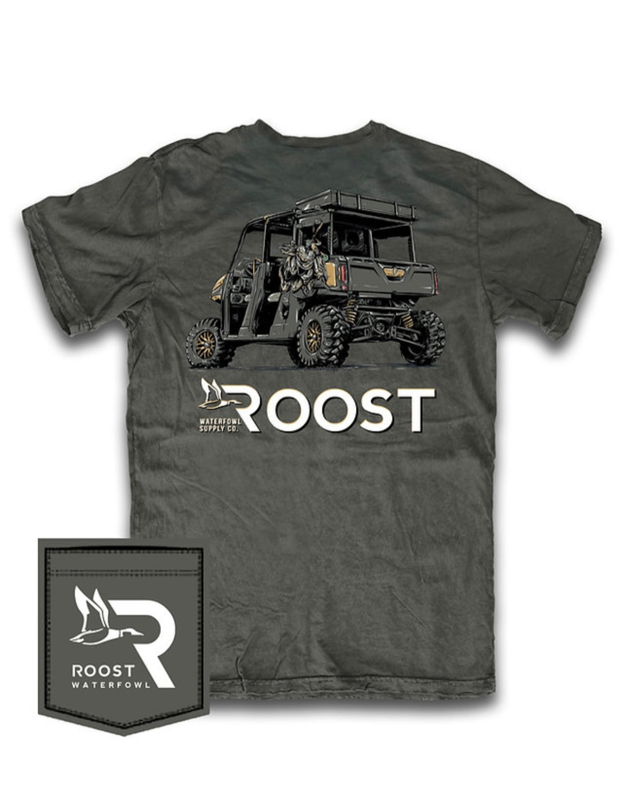 Side By Side Charcoal Gray Roost Fieldstone T-Shirt