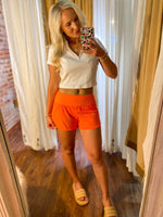 Load image into Gallery viewer, Back It Up Neon Orange Lululemon Dupe Shorts
