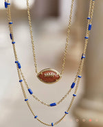 Load image into Gallery viewer, Football Pendant Gold Necklace
