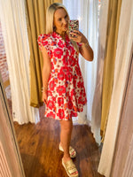 Load image into Gallery viewer, By Fate Fuchsia Floral Print Dress
