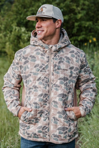 Mens Burlebo Camo Puffer Jacket