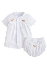 Load image into Gallery viewer, Little English Pinpoint Layette Knit Set
