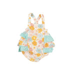 Load image into Gallery viewer, Angel Dear Good Vibes Daisy Ruffle Sunsuit
