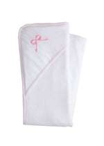 Load image into Gallery viewer, Little English Hooded Towel - with Pink Bow
