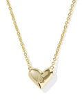 Heart Letter A Gold Short Pendant Necklace