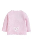 Little English Pink Bow Crochet Sweater