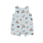 Load image into Gallery viewer, Angel Dear Vintage Puppy Muslin Shortie Romper
