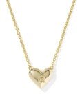 Heart Letter R Gold Short Pendant Necklace