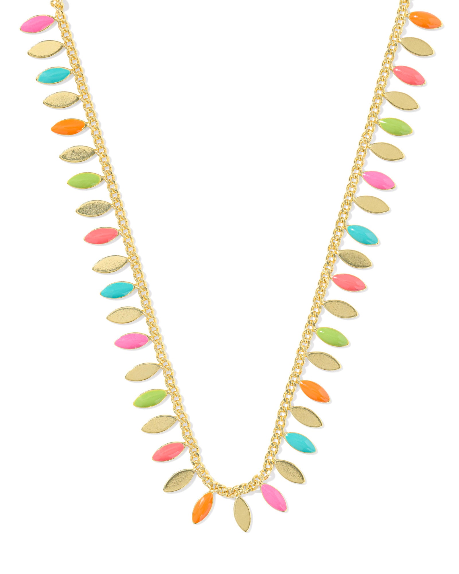 Kayla Multi Mix Gold Strand Necklace