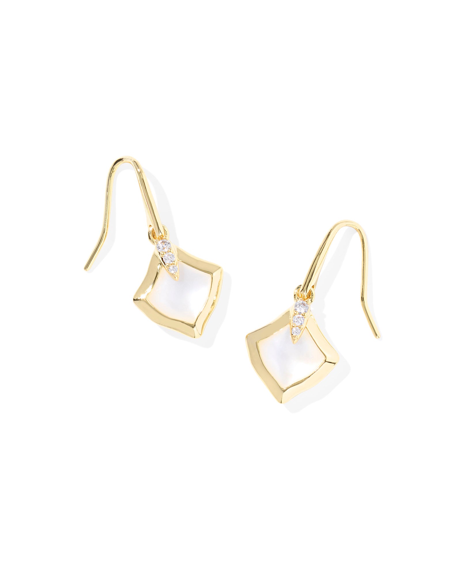 Joelle Ivory Mother Of Pearl Small Gold Drop Earring