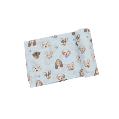 Angel Dear Vintage Puppy Swaddle Blanket