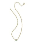 Elisa Gold Deep Illusion Figaro Short Chain Pendant Necklace