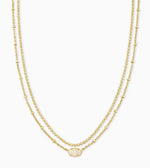 Load image into Gallery viewer, Emilie Iridescent Drusy Multi Strand Gold Necklace
