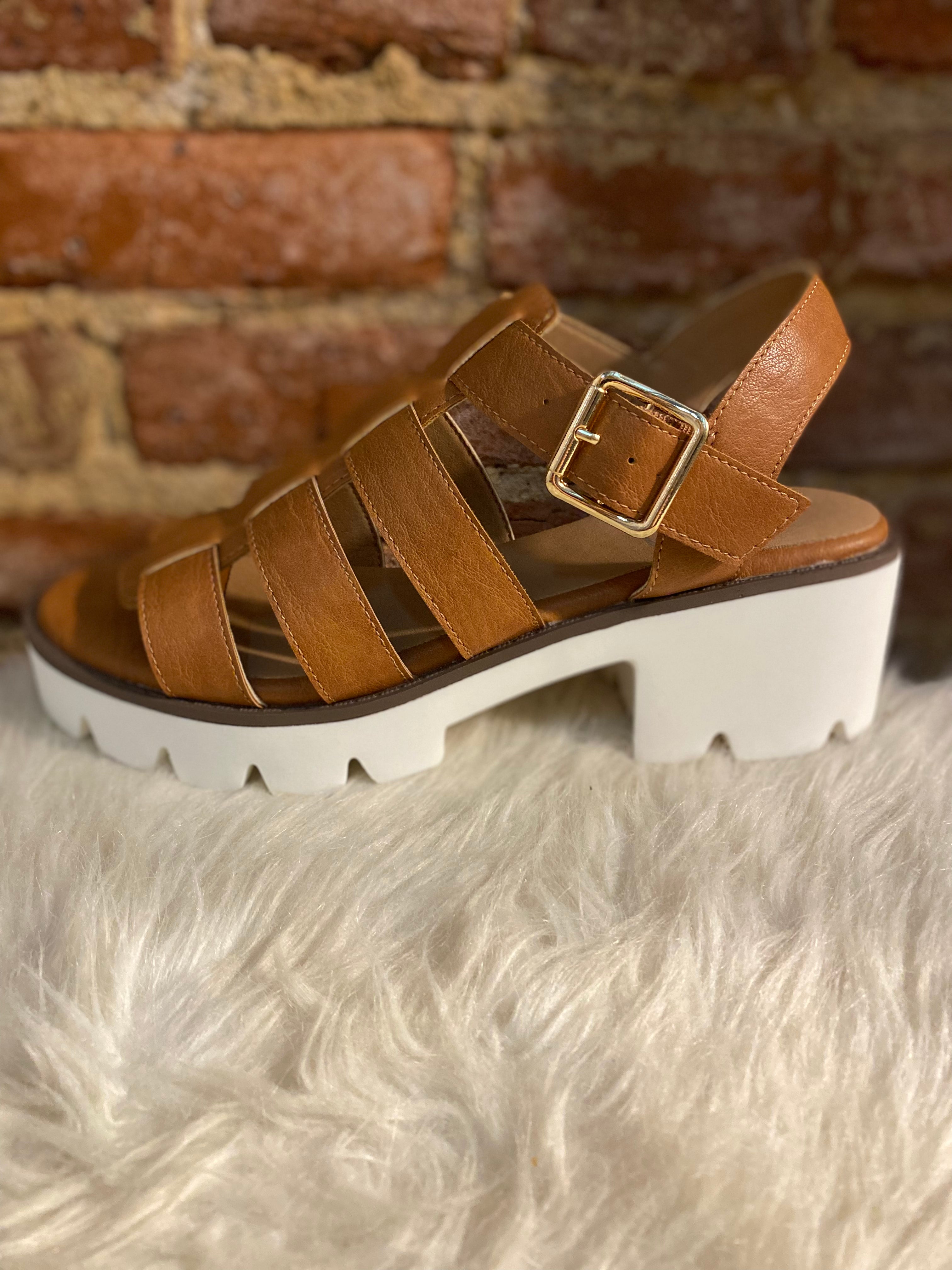 Fisher Cognac Hey Girl by Corkys Sandal