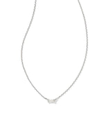Load image into Gallery viewer, Juliette White Crystal Silver Pendant Necklace
