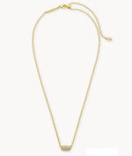 Load image into Gallery viewer, Grayson White Crystal Pendant Gold Necklace
