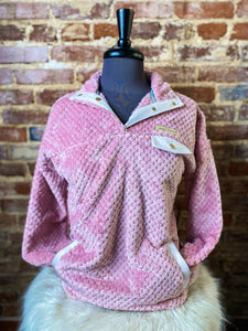 Mauve Pink Simply Southern Sherpa Pullover