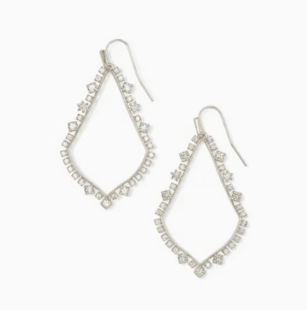 Sophee Crystal Drop Silver Earrings