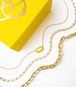 Load image into Gallery viewer, Juliette White Crystal Gold Strand Necklace
