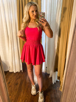 Load image into Gallery viewer, End The Search Fuchsia Pink Sleeveless Tennis Dress
