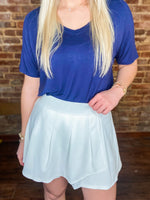 Load image into Gallery viewer, Down The Line Double Layer Pleated White Skort
