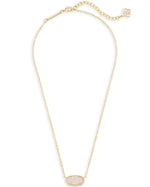 Load image into Gallery viewer, Elisa Iridescent Drusy Pendant Gold Necklace
