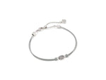 Load image into Gallery viewer, Emilie Platinum Drusy Silver Corded Bracelet
