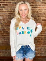 Load image into Gallery viewer, Beach Babe Ivory Knitted Simply Southern Beach Sweater
