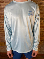 Load image into Gallery viewer, Fishin&#39; Day Light Blue Long Sleeve Simply Southern Rash Guard
