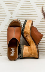 Load image into Gallery viewer, Block Party Camel Chunky Hey Girl by Corkys Heels
