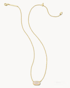Grayson Iridescent Drusy Pendant Short Gold Necklace