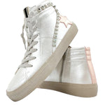 Load image into Gallery viewer, RIRI ShuShop White Shimmer High Top Sneakers
