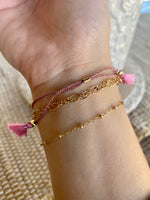 Load image into Gallery viewer, Everlyne Pink Rose Quartz Friendship Bracelet
