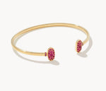 Load image into Gallery viewer, Grayson Ruby Crystal Gold Cuff Bracelet
