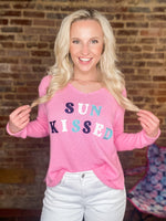 Load image into Gallery viewer, Sun Kissed Pink Knitted Simply Southern Beach Sweater
