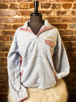 Load image into Gallery viewer, Gray Simply Southern Sherpa Pullover
