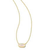 Load image into Gallery viewer, Grayson Iridescent Drusy Pendant Short Gold Necklace
