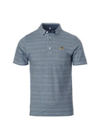 Load image into Gallery viewer, Marshall Navy &amp; White Striped Dry Fit Performance Fieldstone Polo Shirt
